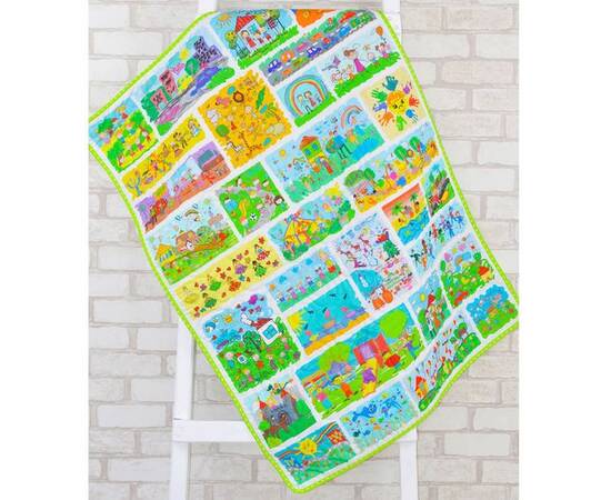 Эко плед-одеяло «Детские рисунки» 75х100 Loskutini, изображение 5