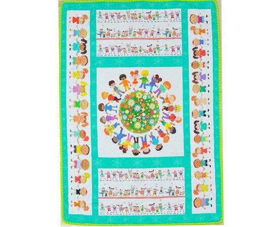 Эко плед-одеяло «Счастливые детки» 75х100 Loskutini, изображение 2
