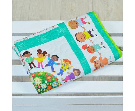 Эко плед-одеяло «Счастливые детки» 75х100 Loskutini, изображение 5