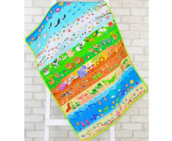 Эко покрывало-одеяло «В мире животных» 105х145 Loskutini, изображение 4