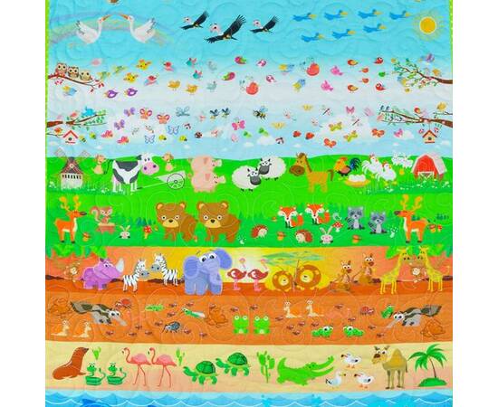Эко покрывало-одеяло «В мире животных» 105х145 Loskutini, изображение 6