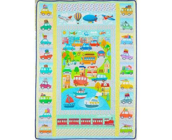 Эко покрывало-одеяло «Городок» 105х145 Loskutini, изображение 2