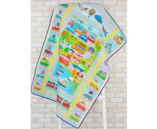 Эко покрывало-одеяло «Городок» 105х145 Loskutini, изображение 4