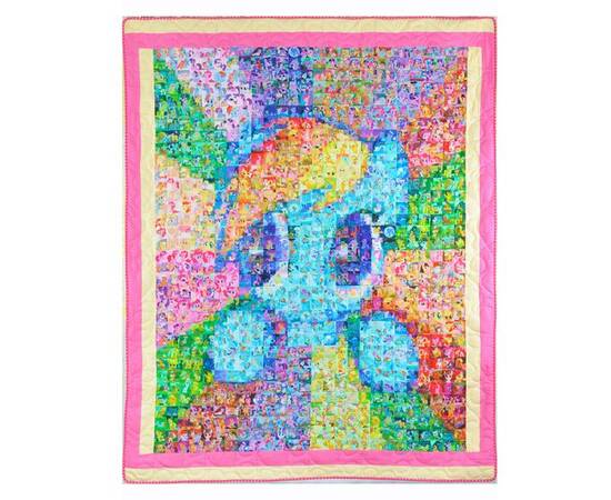 Еко покривало-ковдра «Поні Мозаїка» 145х185 Loskutini, зображення 2