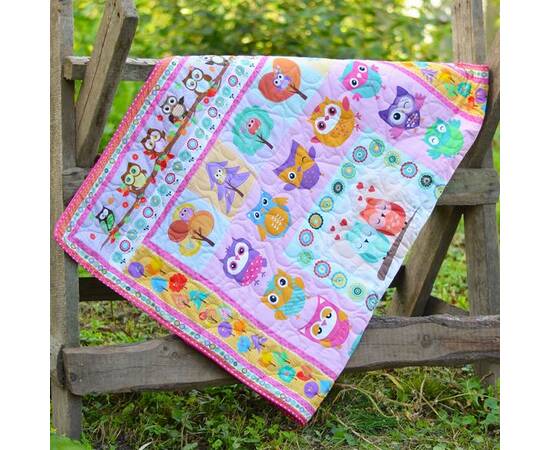 Эко покрывало-одеяло «Совушки» 105х145 Loskutini, изображение 3