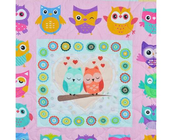 Эко покрывало-одеяло «Совушки» 105х145 Loskutini, изображение 5