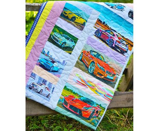 Еко покривало-ковдра «Суперкарс» 155х225 Loskutini, зображення 3