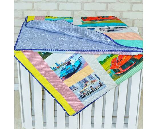 Еко покривало-ковдра «Суперкарс» 155х225 Loskutini, зображення 4