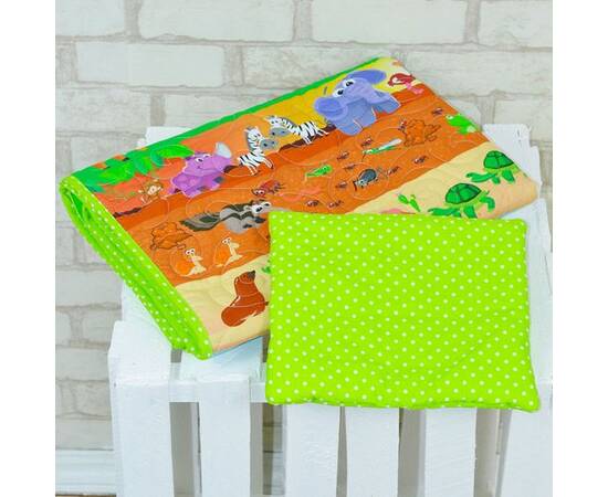 Конверт-одеяло на выписку «В мире животных» 35х75 (75х100) Loskutini, изображение 3