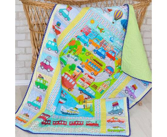 Конверт-ковдра на виписку «Містечко» 35х75 (75х100) Loskutini, зображення 4