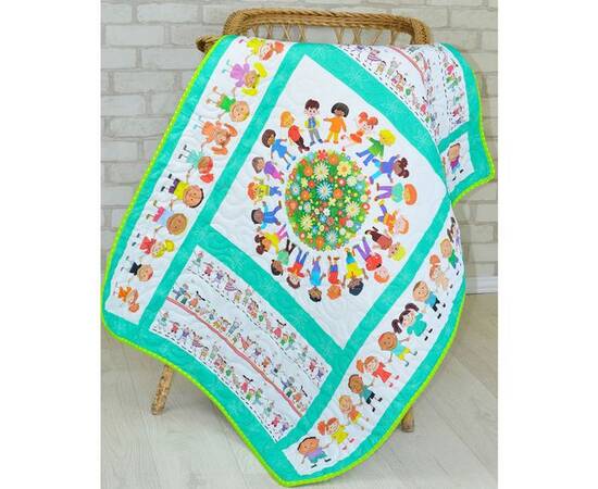 Конверт-одеяло на выписку «Счастливые детки» 35х75 (75х100) Loskutini, изображение 4