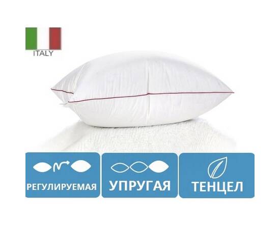 Подушка антиалергенна MirSon Tencel DeLuxe 0373 пружна 40х60 см (2200000016140), Колір: білий, Розмір: 40x60, зображення 2