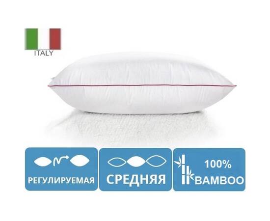 Подушка бамбуковая MirSon De Luxe 0417 средняя 40х60 см (2200000041364), Цвет: белый, Размер: 40x60, изображение 2
