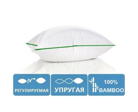 Подушка бамбукова MirSon Eco 0412 універсальна 40х60 см (2200000041319), Колір: білий, Розмір: 40x60, зображення 2