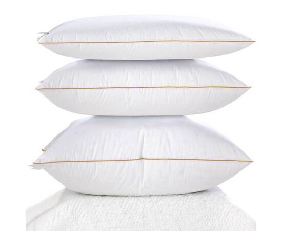 Подушка пухова MirSon DeLuxe 201 середня 70х70 см (2200000060587), Колір: білий, Розмір: 70x70, зображення 3