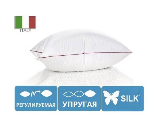 Подушка шовкова MirSon De luxe 0521 універсальна 60х60 см (2200000042316), Колір: білий, Розмір: 60x60, зображення 2