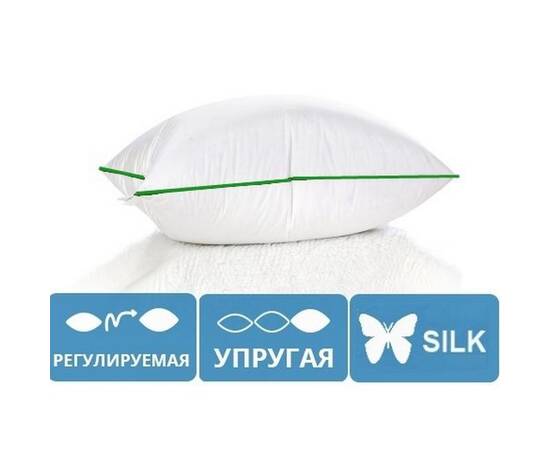 Подушка шовкова MirSon Eco 0515 універсальна 70х70 см (2200000042378), Колір: білий, Розмір: 70x70, зображення 2