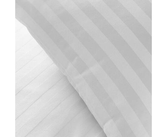 Постільна білизна Lotus Готель сатин-страйп білий 1x1 полуторний (2000008466684), Розмір: полуторний 160х220, Основний колір: білий, зображення 2