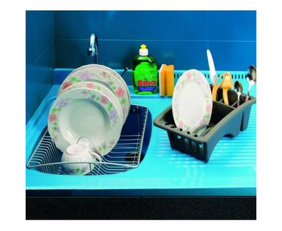 Сушарка для посуду з лотком для столових приладів AQUATEX METALTEX (325025), зображення 3