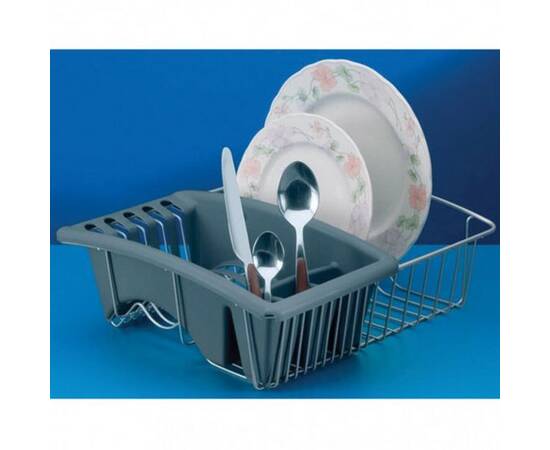 Сушарка для посуду з лотком для столових приладів AQUATEX METALTEX (325025), зображення 4