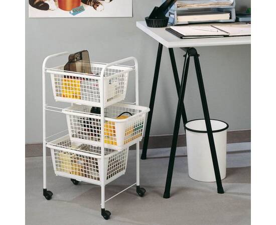 Етажерка 3-х рівнева з кошиками SAN DIEGO METALTEX (341803), зображення 2