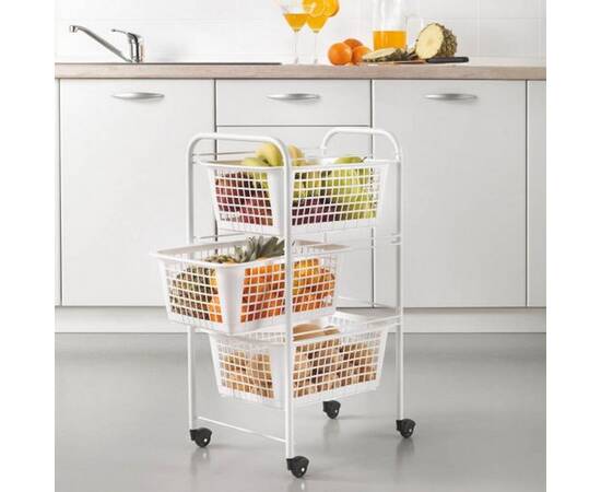 Етажерка 3-х рівнева з кошиками SAN DIEGO METALTEX (341803), зображення 3