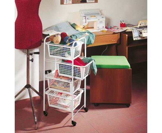 Етажерка 4-х рівнева з кошиками MIAMI METALTEX (341804), зображення 2