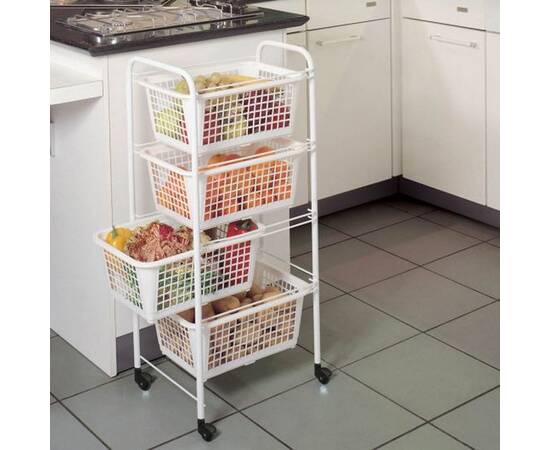 Етажерка 4-х рівнева з кошиками MIAMI METALTEX (341804), зображення 3