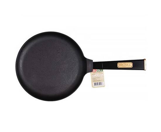 Сковорода чавунна для млинців 220х15 мм з ручкою Optima-Black Brizoll (O2215-P1), Колір: чорний, Тип: сковорода для млинців, Форма: кругла, Діаметр (см): 22, зображення 2