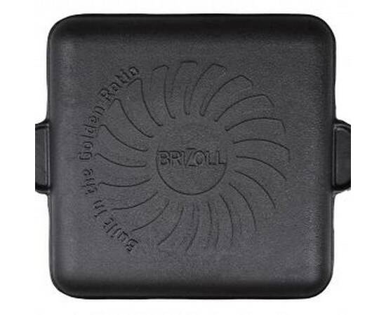 Сковорода чавунна порційна квадратна 180х180х25 мм Brizoll (H181825), зображення 2