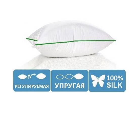 Подушка шовкова MirSon Eco 0535 пружна 40x60 см (2200000134967), Колір: білий, Розмір: 40x60, зображення 3