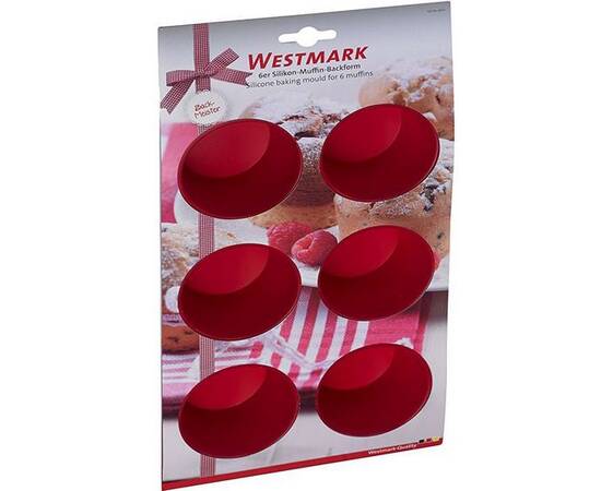 Форма силіконова червона для 6 мафінів WESTMARK (W30152270), зображення 2