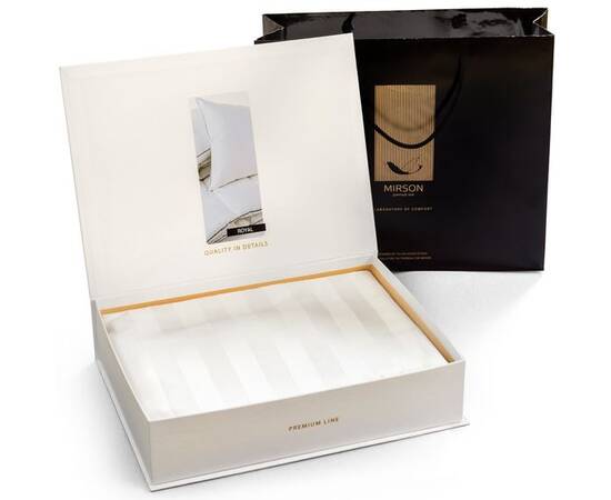 Постільна білизна MirSon Сатинстрайп Royal Pearl 110х140 см (2200000242754), зображення 3