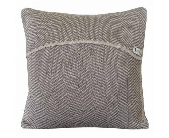 Наволочка 45х45 вязаная жаккардовая British Brown Прованс (010426), изображение 2