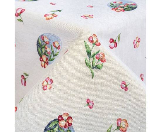 Скатертина гобеленова 137х137 (EDEN655-137) LiMaSo, Тип: скатерти, Цвет: розовый, Форма скатерти: квадратная, Размер: 137x137, изображение 2