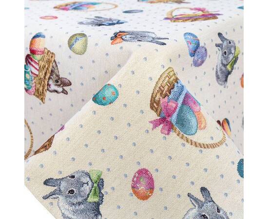 Скатертина гобеленова 137х180 (EDEN647-180) LiMaSo, Тип: скатерти, Цвет: голубой, Форма скатерти: прямоугольная, Размер: 137x180, изображение 2