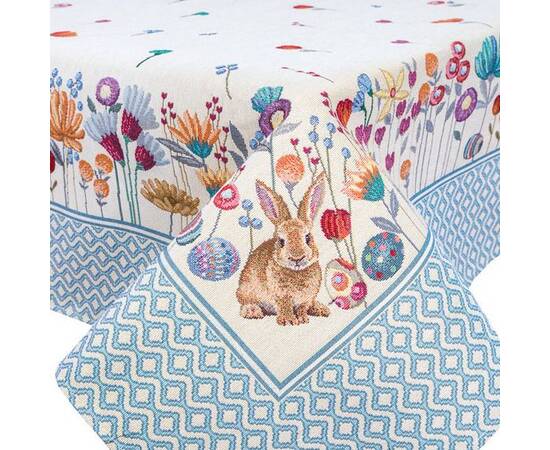 Скатертина гобеленова 137х240 (RUNNER651-240) LiMaSo, Тип: скатертини, Основний колір: блакитний, Форма скатертини: прямокутна, Розмір: 137x240, зображення 3