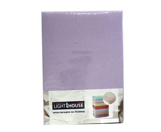 Простирадло на резинці трикотажне 160х200+25 бузкове LightHouse (46548), Колір: бузковий, Тип: простирадла на гумці, Розмір: 160x200x25, зображення 3