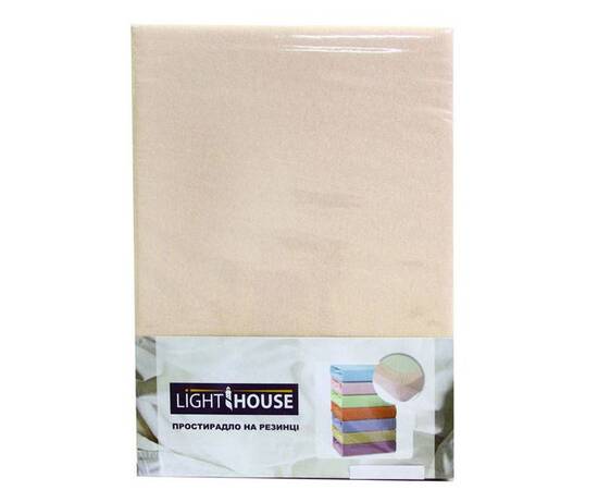 Простирадло на гумці трикотажне 180х200+25 персикове LightHouse (46609), Колір: персиковий, Тип: простирадла на гумці, Розмір: 180x200x25, зображення 3