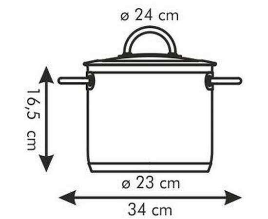 Каструля висока VISION ¤24 см 7,0 л TESCOMA (779024), Тип: каструля висока, Об'єм: 7 л, Колір: срібний, зображення 5