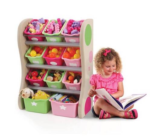Органайзер з різнокольоровими ящиками FUN TIME ROOM ORGANIZER, 89х67х36, рожевий/салатовий Step 2 (827400), зображення 2
