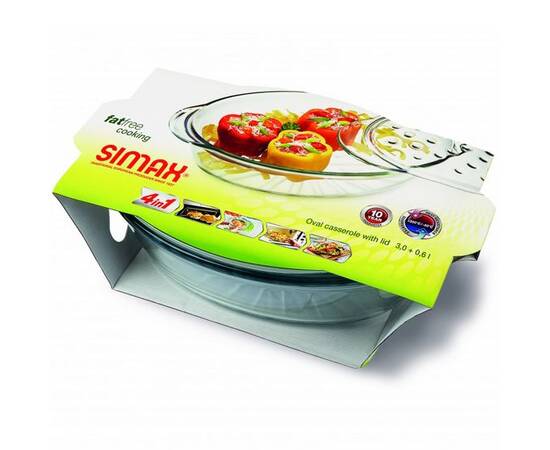 Гусятниця 3л з кришкою 0,6 л для приготування без олії Simax (s7406/7416/P), зображення 2