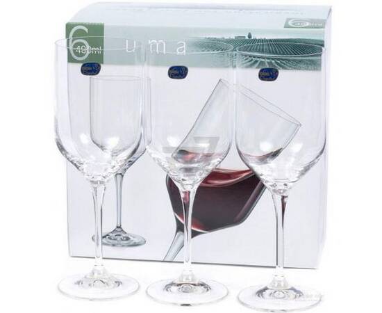 Келихи Uma 400мл для вина 6 шт. Bohemia (40860/400), зображення 2