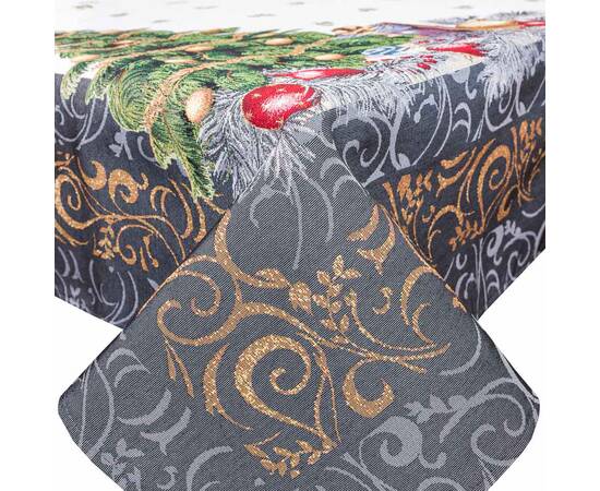 Скатертина гобеленова Новорічний сюрприз 97х100 LiMaSo (RUNNER536G-100 (без люрексу))