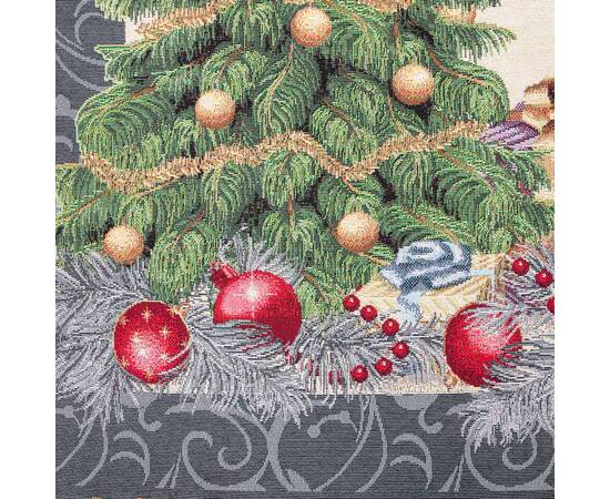 Скатертина гобеленова Новорічний сюрприз 137х180 LiMaSo (RUNNER536G-180)