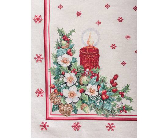 Скатертина гобеленова Різдвяна свічка 137х137 LiMaSo (RUNNER242-137)