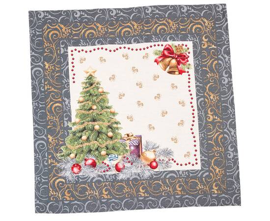 Скатертина гобеленова Новорічний сюрприз 97х100 LiMaSo (RUNNER536G-100 (без люрексу))