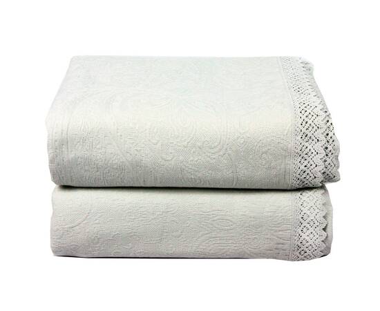 Покривало LightHouse жаккард Shal 240х260 м'ята (49327), Основний колір: зелений, Розмір: 240x260, зображення 3