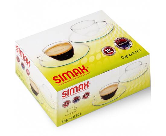 Набор чашек 4 шт 0,10 л Piccolo с блюдцами Simax (s2652/4242/4)
