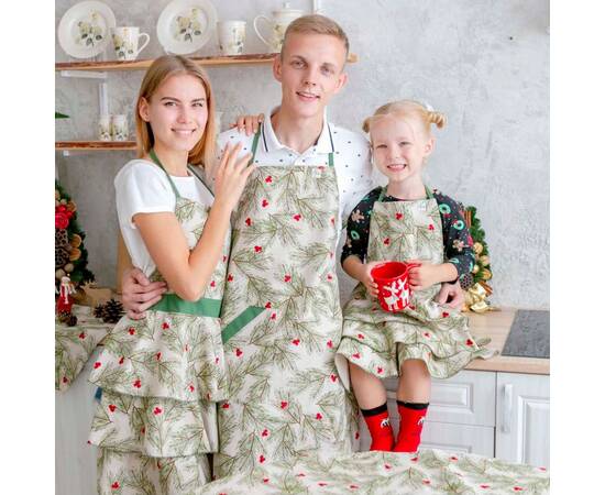 Фартук 3/7 лет детский з воланами Ялинка Прованс (013753), изображение 3